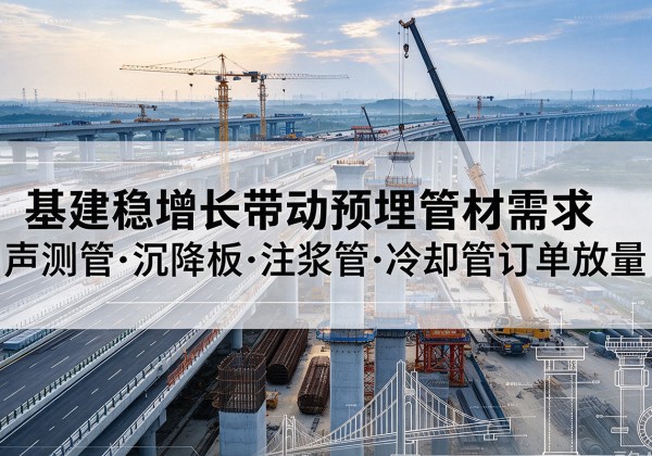 临夏基建稳增长带动预埋监测管材需求，声测管、沉降板、注浆管订单持续放量